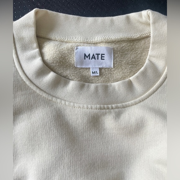 New M/L MATE the Label 100% Organic Fleece Oversized Sweatshirt pullover - Picture 9 of 13